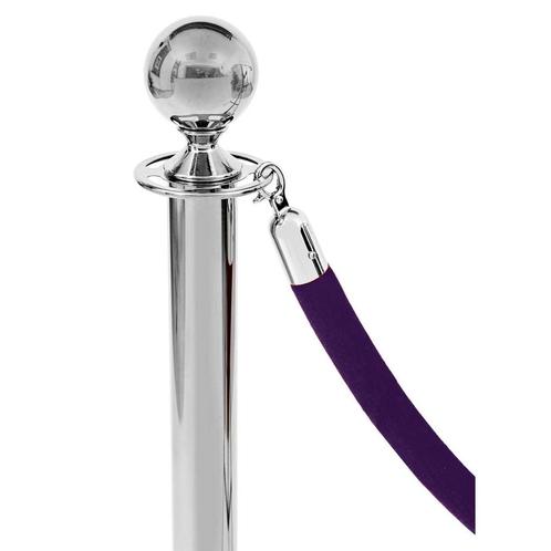 Afzetkoord | Verchroomd/Paars (Velours) | 150cm Luxus, Zakelijke goederen, Horeca | Keukenapparatuur, Nieuw in verpakking, Verzenden