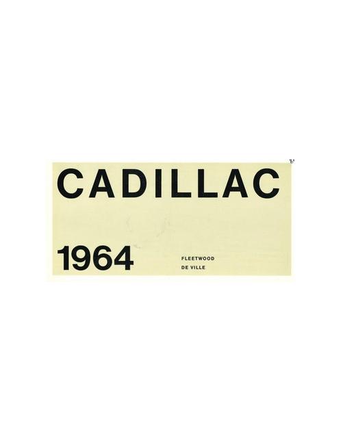 1964 CADILLAC PROGRAMMA BROCHURE, Boeken, Auto's | Folders en Tijdschriften