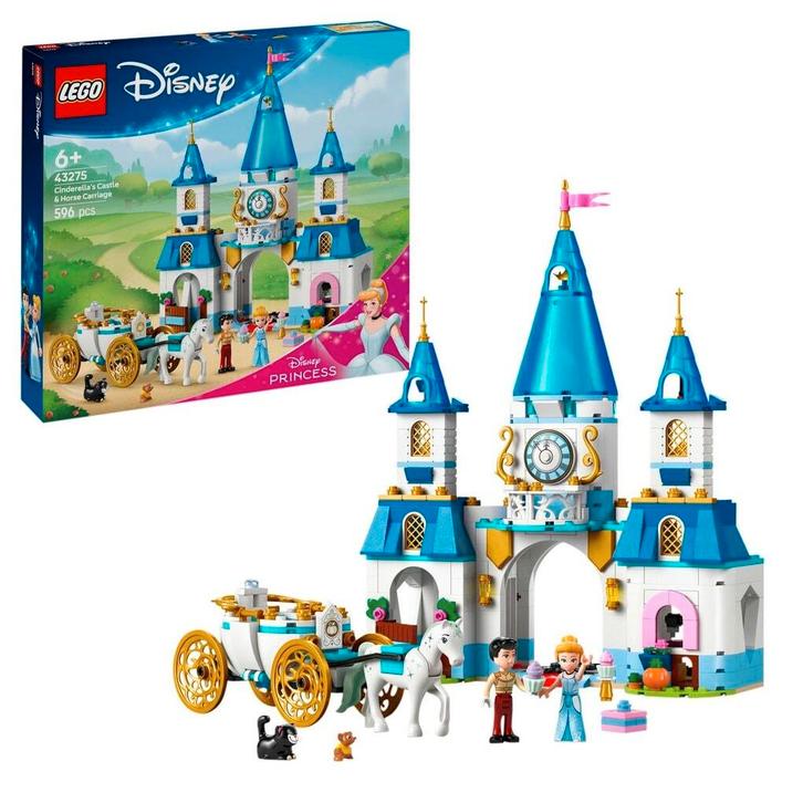 LEGO Disney 43275 Assepoesters Kasteel en Paardenkoets, Kinderen en Baby's, Speelgoed | Duplo en Lego, Nieuw, Verzenden