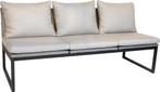 Stern Tammo Tuinbank 3-zits Aluminium Zwart/Textiel Linen, Tuin en Terras, Tuinmeubel-accessoires, Ophalen of Verzenden, Nieuw