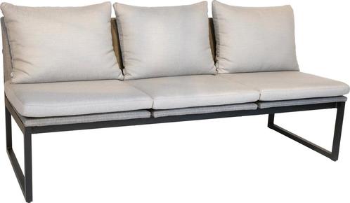 Stern Tammo Tuinbank 3-zits Aluminium Zwart/Textiel Linen, Tuin en Terras, Tuinmeubel-accessoires, Nieuw, Ophalen of Verzenden
