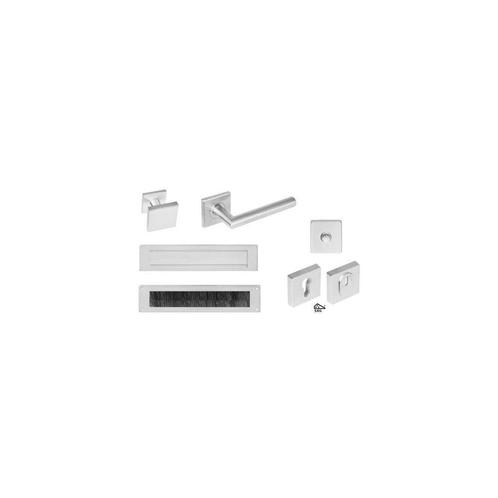 Intersteel voordeurset 6-delig rechthoekig SKG3*** - RVS, Doe-het-zelf en Verbouw, Hang- en Sluitwerk, Nieuw, Verzenden