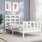 vidaXL Bedframe zonder matras massief grenenhout wit 90x190, Huis en Inrichting, 90 cm, Eenpersoons, Verzenden, Wit