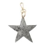 sleutelhanger koe ster zwart/wit 12,5cm goud*, Verzenden, Nieuw