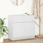 vidaXL Dressoir met lade 80x34x76 cm spaanplaat wit, Huis en Inrichting, Verzenden, Nieuw, Overige houtsoorten