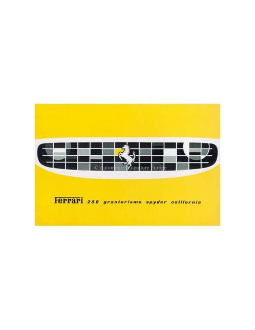 1960 FERRARI 250 GRANTURISMO SPYDER CALIFORNIA BROCHURE, Boeken, Auto's | Folders en Tijdschriften, Ferrari