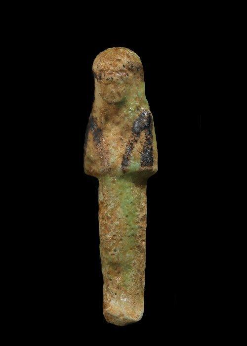 Oude Egypte, derde tussenperiode Turquoise faience Werker, Antiek en Kunst, Antiek | Overige Antiek