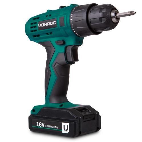 Accuboormachine 16V | Incl. 1x accu, oplader en schroefbits, Doe-het-zelf en Verbouw, Gereedschap | Boormachines, Nieuw, Verzenden