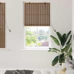 vidaXL Raamblind met gordijnen Bruin 80 x 160 cm Bamboe, Verzenden, Nieuw, Bruin