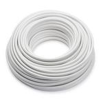 Huishoudsnoer | 2x 0.75 mm² | 20 meter (Plat, Wit), Verzenden, Nieuw