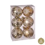 Kerstballen set 6 stuks Goud Ø 6 cm, Diversen, Kerst, Ophalen of Verzenden, Nieuw