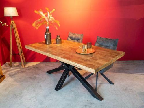 Mangohouten eettafel Emma rechthoek. Uit voorraad leverbaar, Huis en Inrichting, Tafels | Eettafels, 50 tot 100 cm, 150 tot 200 cm