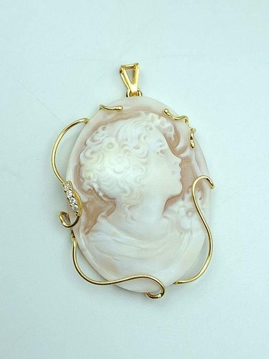 Carneool - Zilver, Verguld - Hanger - Cameo Oud-Rome, Antiek en Kunst, Curiosa en Brocante