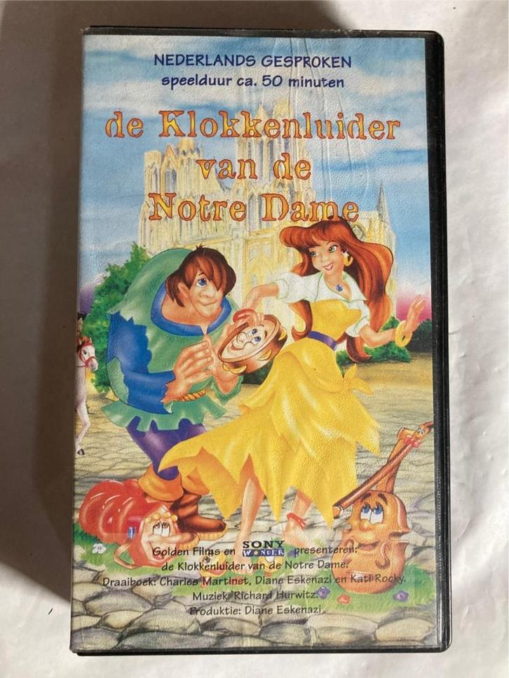 DE KLOKKENLUIDER VAN DE NOTRE DAMME (VHS), Cd's en Dvd's, VHS | Film, Gebruikt, Verzenden