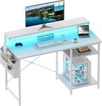Bureau - Computertafel - Computerbureau - 100x48 cm - Wit, Verzenden, Zo goed als nieuw