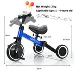 3-in-1 Kleuterfiets Driewielige Babydriewieler Speelgoed voo