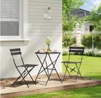 Opvouwbare 3-delige Bistroset – Tafel en 2 Stoelen Buiten, Verzenden, Nieuw
