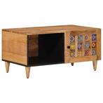 vidaXL Salontafel Naturel 80 x 50 x 40 cm Massief Mango Hout, Verzenden, Nieuw, 50 tot 100 cm, Minder dan 50 cm