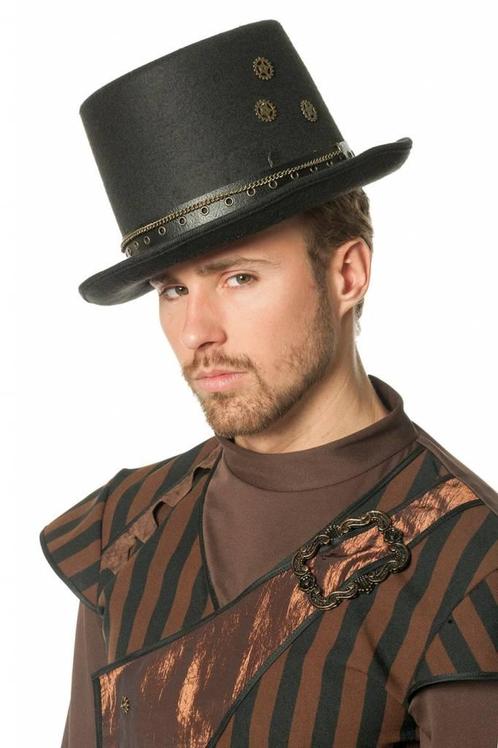 Hoed steampunk tandwielen, Kleding | Dames, Carnavalskleding en Feestkleding, Nieuw, Ophalen of Verzenden