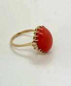 Ring - 18 karaat Geel goud - Corallo Cabochon, Nieuw