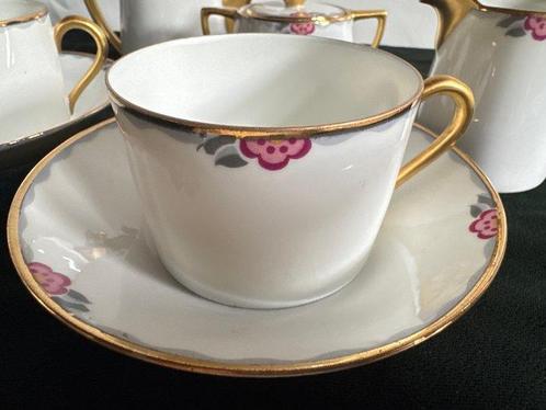 Limoges, UNIQUE, Art Déco - Koffieservies (7) - Exclusive, Antiek en Kunst, Antiek | Meubels | Tafels