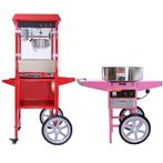 KuKoo Retro Popcorn & Suikerspin Machine met Kar, Huis en Inrichting, Keuken | Keukenbenodigdheden, Nieuw, Verzenden