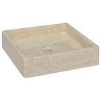 vidaXL Gootsteen 40x40x10 cm marmer crèmekleurig, Verzenden, Nieuw