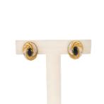 Gouden oorstekers met diamant | 0,02 ct. (saffier), Sieraden, Tassen en Uiterlijk, Oorbellen, Goud, Met edelsteen, Gebruikt, Ophalen of Verzenden