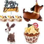 Honden cadeau- en snack pakket Happy Birthday bruin blauw, Dieren en Toebehoren, Verzenden, Nieuw