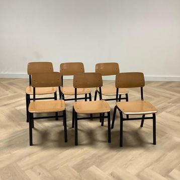 Tweedehands complete school set Marko 6 stoelen, blauw - beschikbaar voor biedingen