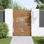 vidaXL Poort 85x150 cm boomontwerp cortenstaal, Tuin en Terras, Verzenden, Nieuw