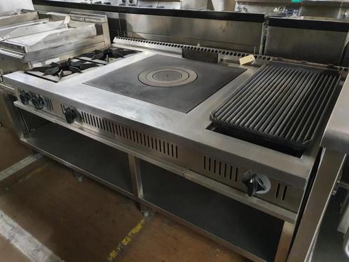 Occasion bakwand: 2-vlams, gasgloeiplaat en gasgrill, Zakelijke goederen, Horeca | Keukenapparatuur, Gebruikt, Ophalen