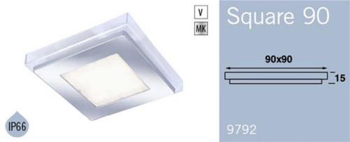 Frilight Opbouwspot Square 90 LED 1.3W 6 LEDs Wit, Caravans en Kamperen, Kampeeraccessoires, Nieuw