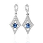 Zonder Minimumprijs - Oorbellen Verguld Saffier - Topaas -, Sieraden, Tassen en Uiterlijk, Oorbellen, Nieuw