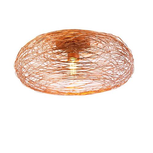 Design plafondlamp koper ovaal - Sarella, Huis en Inrichting, Lampen | Plafondlampen, Nieuw, Overige materialen