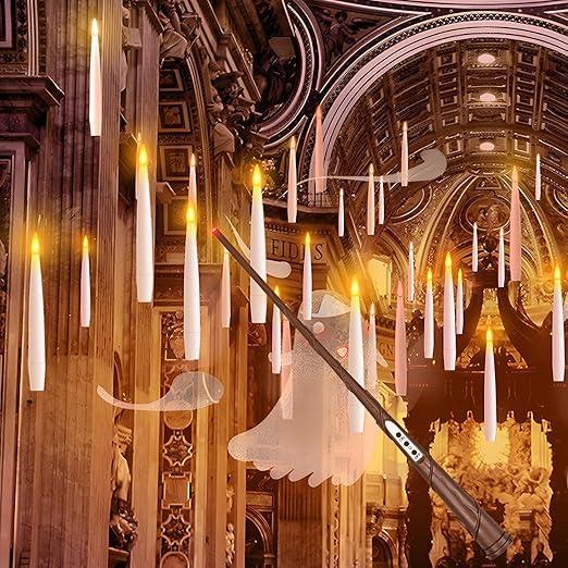 Zwevende LED-kaarsen - Inclusief Magische Toverstaf /, Huis en Inrichting, Lampen | Overige, Nieuw, Verzenden