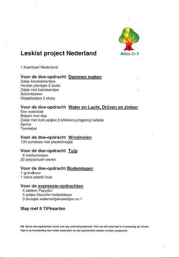 Alles-in-1 Leskist Project Nederland voor 60 leerlingen (inc, Boeken, Schoolboeken, Nieuw, Verzenden