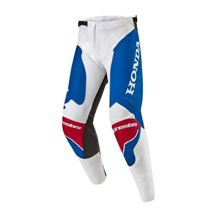 Alpinestars Honda Racer Iconic Broek Wit Helderblauw, Motoren, Kleding | Motorkleding, Heren, Nieuw met kaartje, Broek | leer