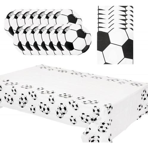 33-delige voetbal set met tafelkleed, bordjes en servetten, Sport en Fitness, Voetbal, Overige typen, Nieuw, Verzenden