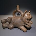 Moche, Peru, Terracotta Mooi Huaco-portret. TL-test. 22 cm