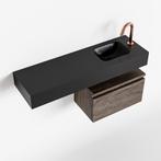 MONDIAZ ANDOR 50cm toiletmeubel dark brown. LEX 100cm, Ophalen of Verzenden, Nieuw, Bad