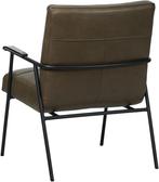 Grijze leren industriële retro fauteuil - Granada leer Ash (, Huis en Inrichting, Fauteuils, Nieuw, Ophalen of Verzenden, Industrieel