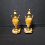 Kaarsenhouder (2) - Verguld brons - Empire coupes, Antiek en Kunst, Antiek | Klokken