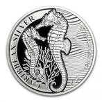 Barbados Seahorse - 1 oz 2019 (10.000 oplage), Postzegels en Munten, Munten | Amerika, Verzenden, Midden-Amerika, Losse munt, Zilver
