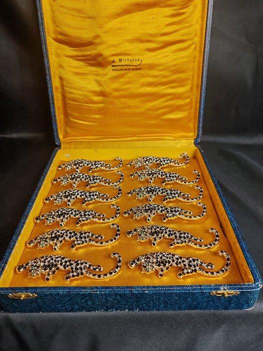 Messensteun (12) - gouden metaal, Antiek en Kunst, Antiek | Meubels | Tafels