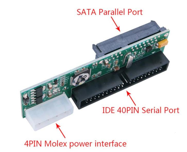 Sata naar IDE converter 40-pin Molex aansluiting, Computers en Software, Harde schijven, Ophalen of Verzenden