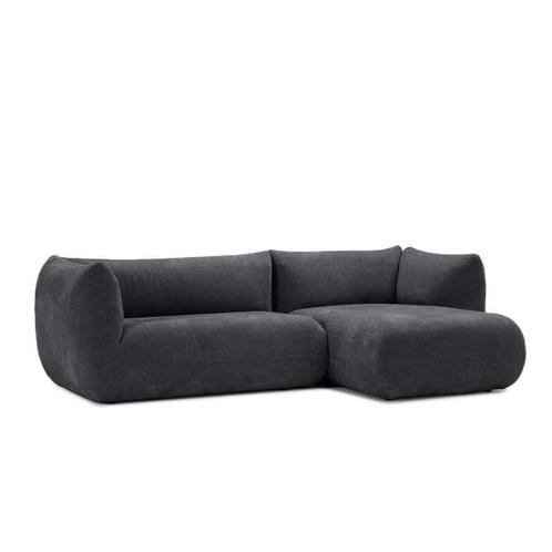 Loungebank Veendam - loungebanken - Antraciet, Huis en Inrichting, Banken | Sofa's en Chaises Longues, Nieuw, Stof