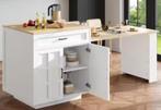 Uitschuifbare Bartafel met Kast en Opbergruimte – 202 cm, Huis en Inrichting, Keuken | Keukenelementen, Verzenden, Nieuw