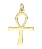 Gouden Ankh kruis middel ketting hanger, Sieraden, Tassen en Uiterlijk, Kettinghangers, Verzenden, Nieuw