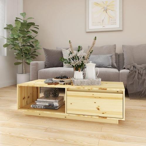 vidaXL Salontafel 110x50x33,5 cm massief vurenhout, Huis en Inrichting, Tafels | Salontafels, 100 tot 150 cm, Nieuw, Overige houtsoorten